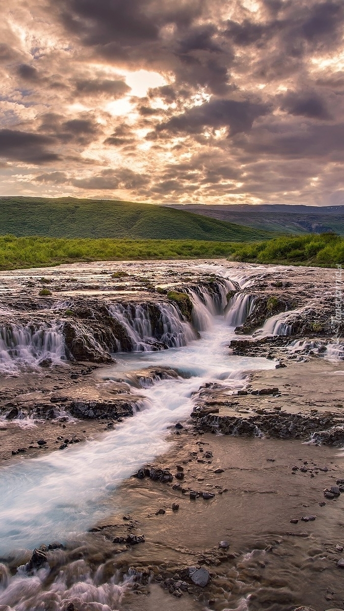 Wodospad Bruarfoss Waterfall