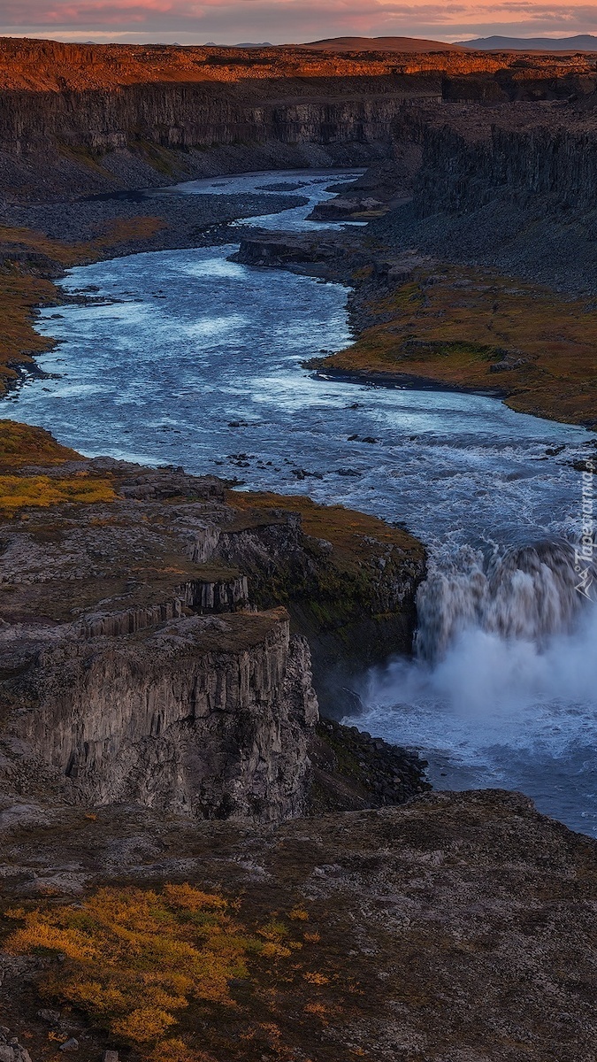 Wodospad Hafragilsfoss w Islandii