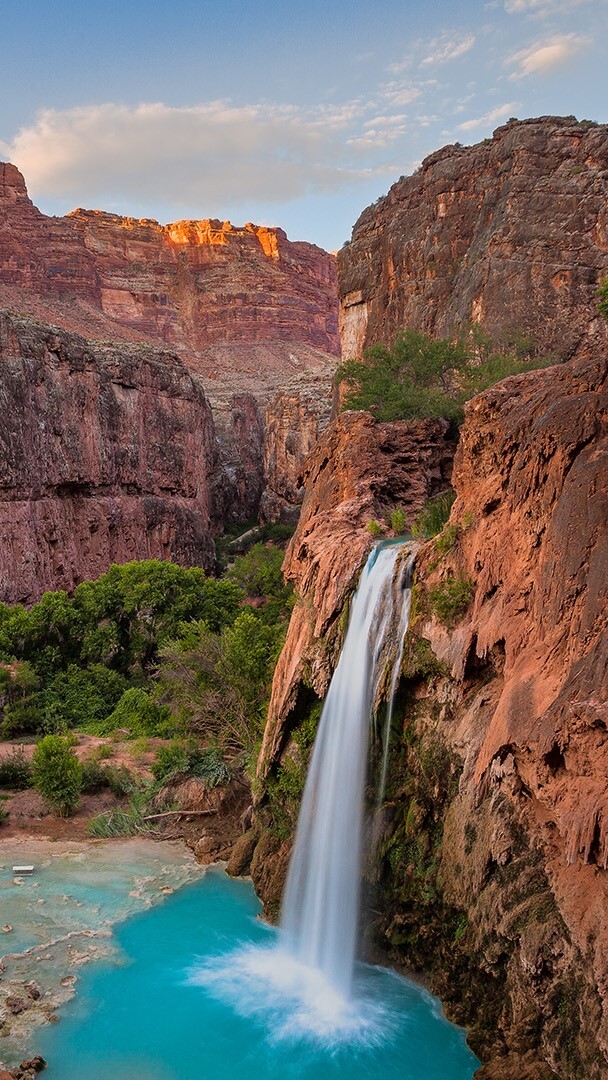 Wodospad Havasupai na rzece Havasu Creek