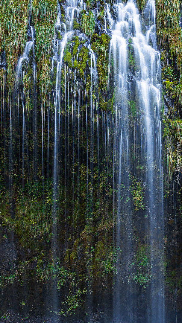 Wodospad Mossbrae Falls w Kalifornii