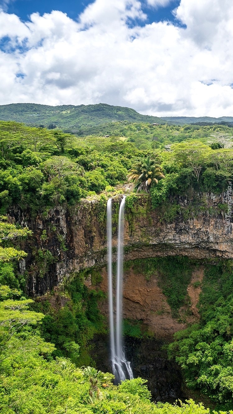 Wodospad na wyspie Mauritius