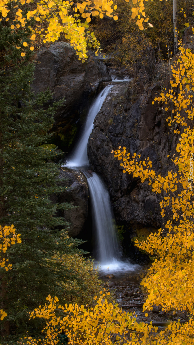 Wodospad Nellie Creek Falls w Kolorado