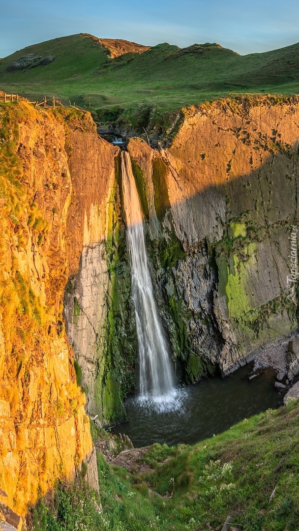 Wodospad Spekes Mill Mouth Waterfall
