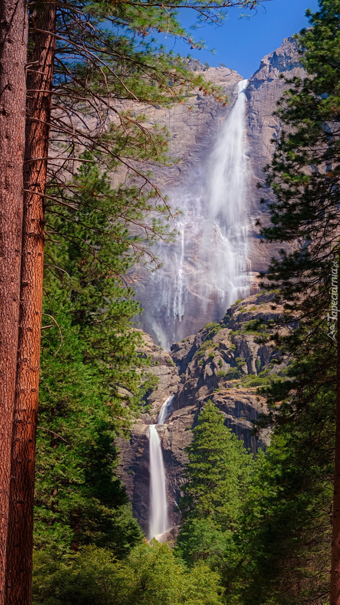 Wodospad Upper Yosemite w Kalifornii
