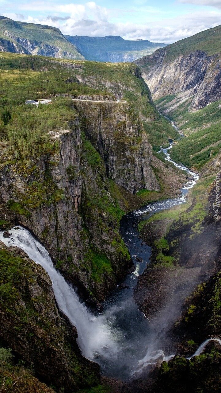 Wodospad Voringsfossen w Norwegii