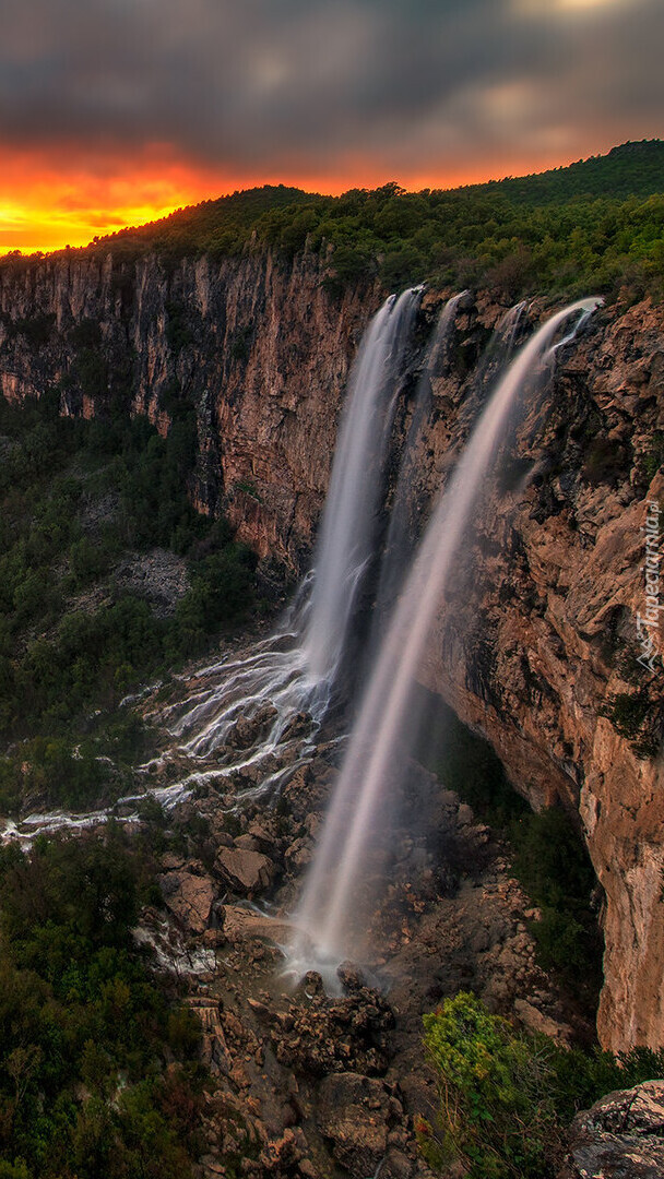 Wodospady Cascate di Lequarci we Włoszech