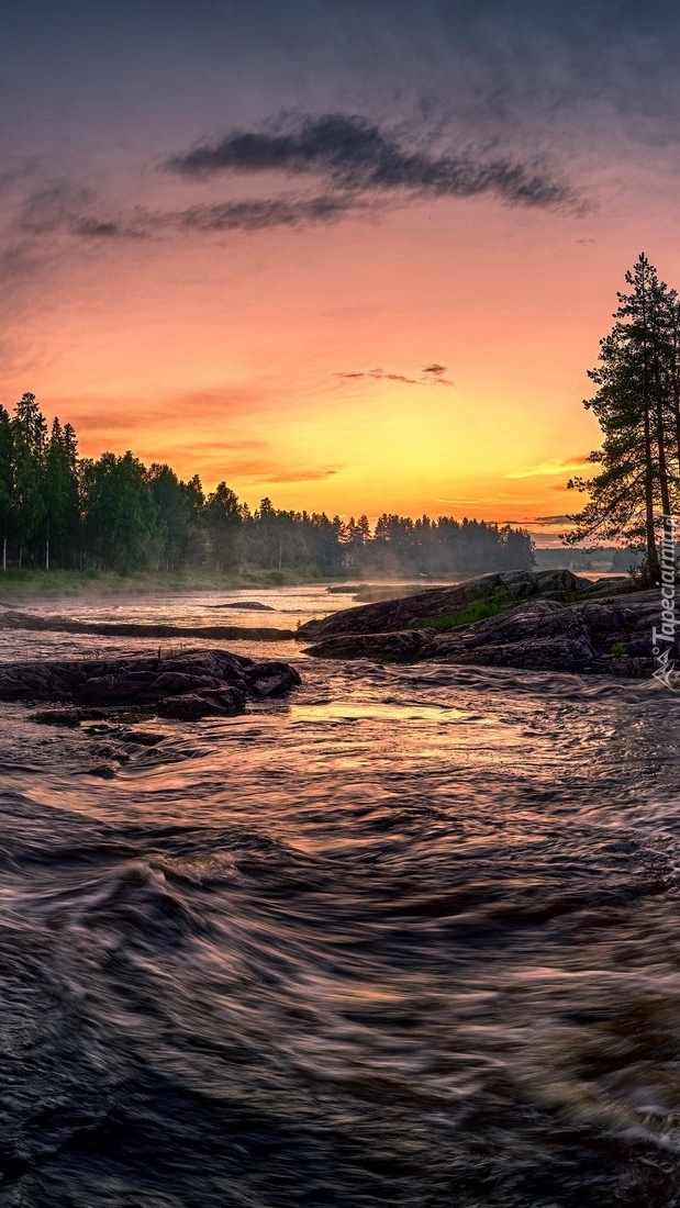Wschód słońca nad rzeką Kiiminkijoki