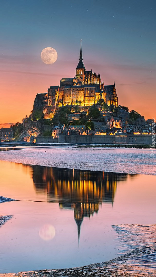 Wyspa Mont Saint-Michel we Francji