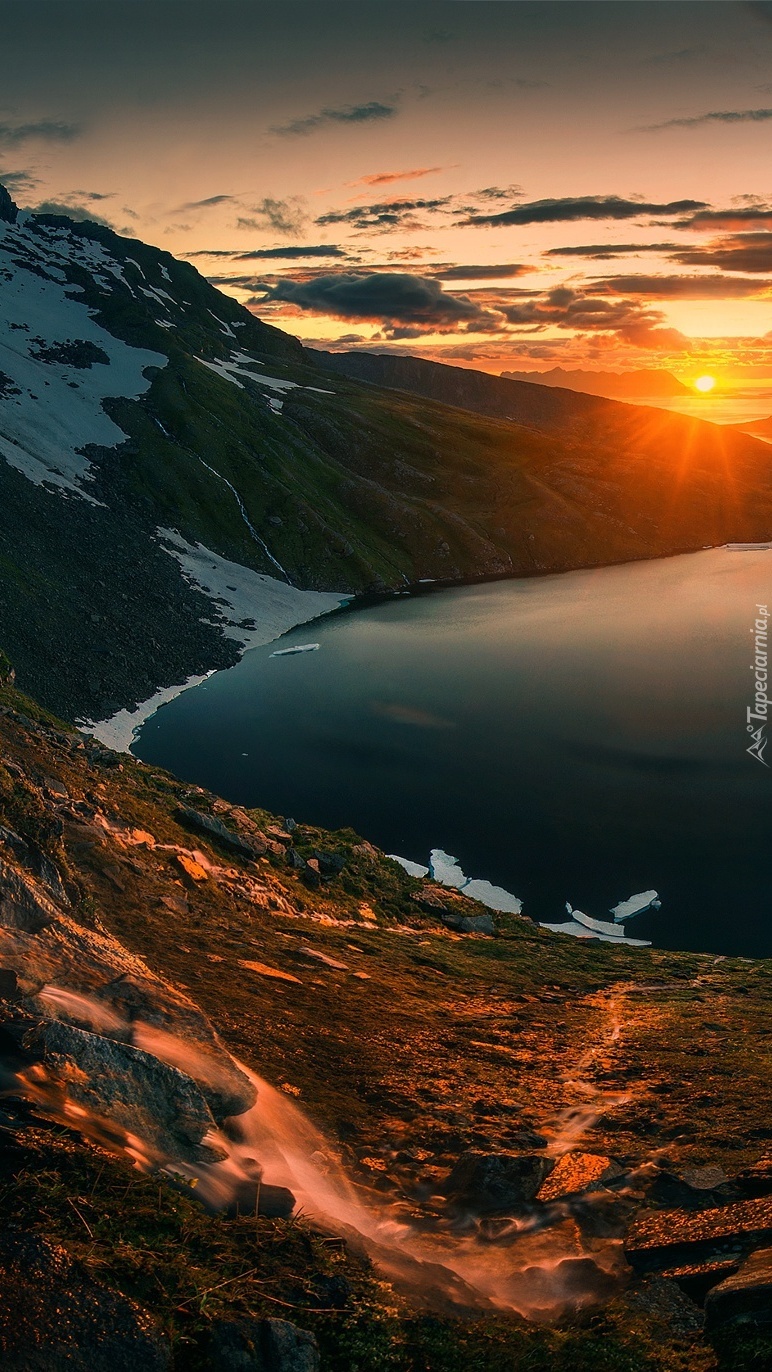Zachód słońca w północnej Norwegii