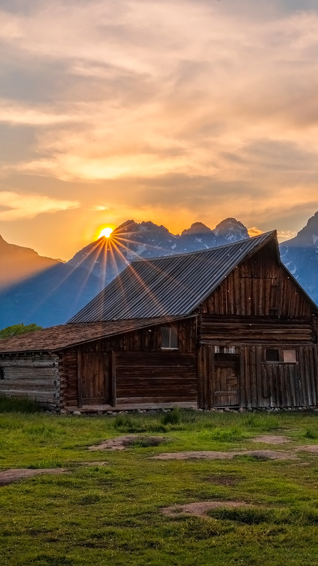 Zachodzące słońce w Parku Narodowym Grand Teton