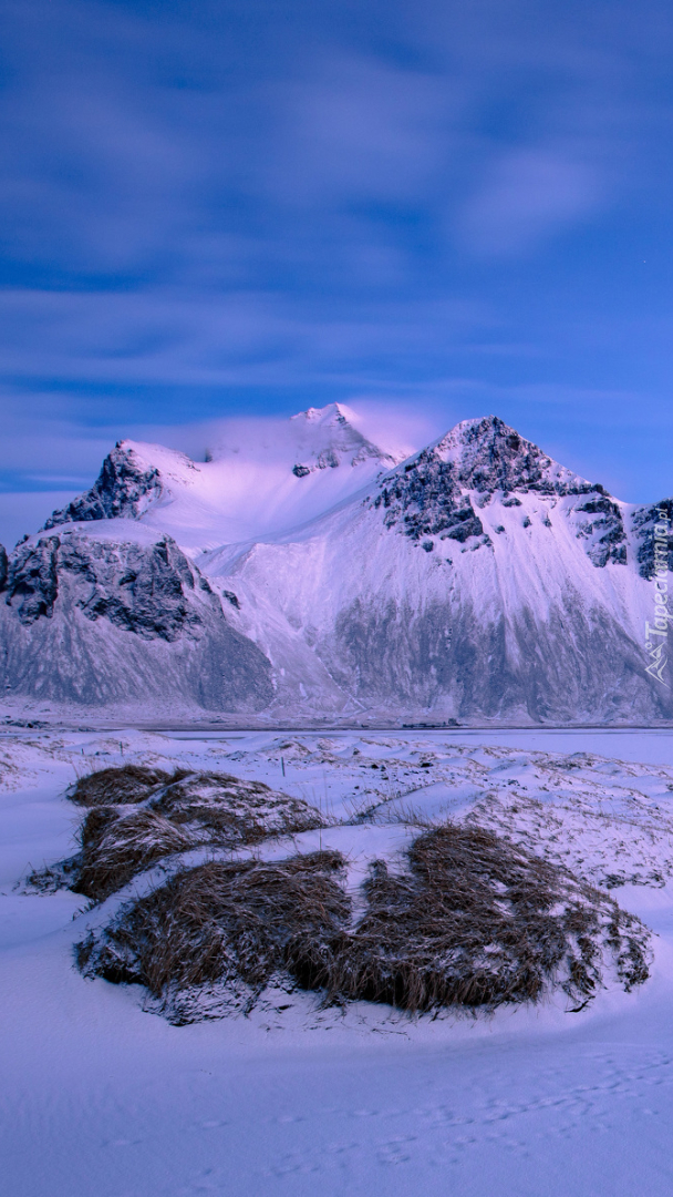 Zima na plaży Stokksnes