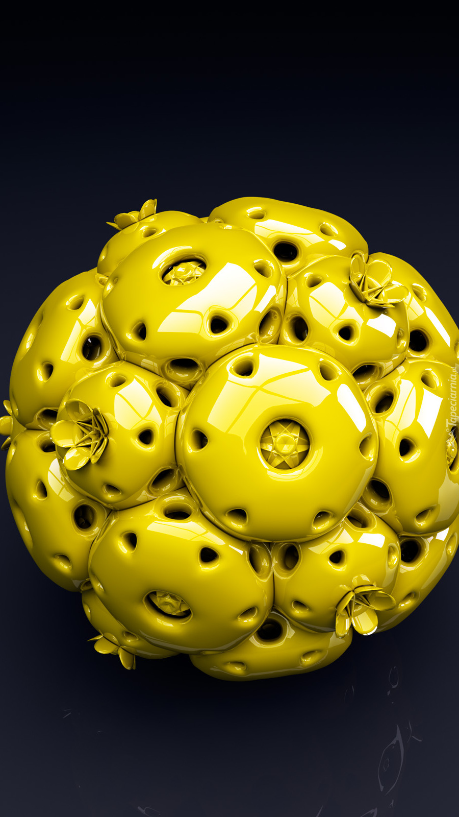 Żółta kula w 3D