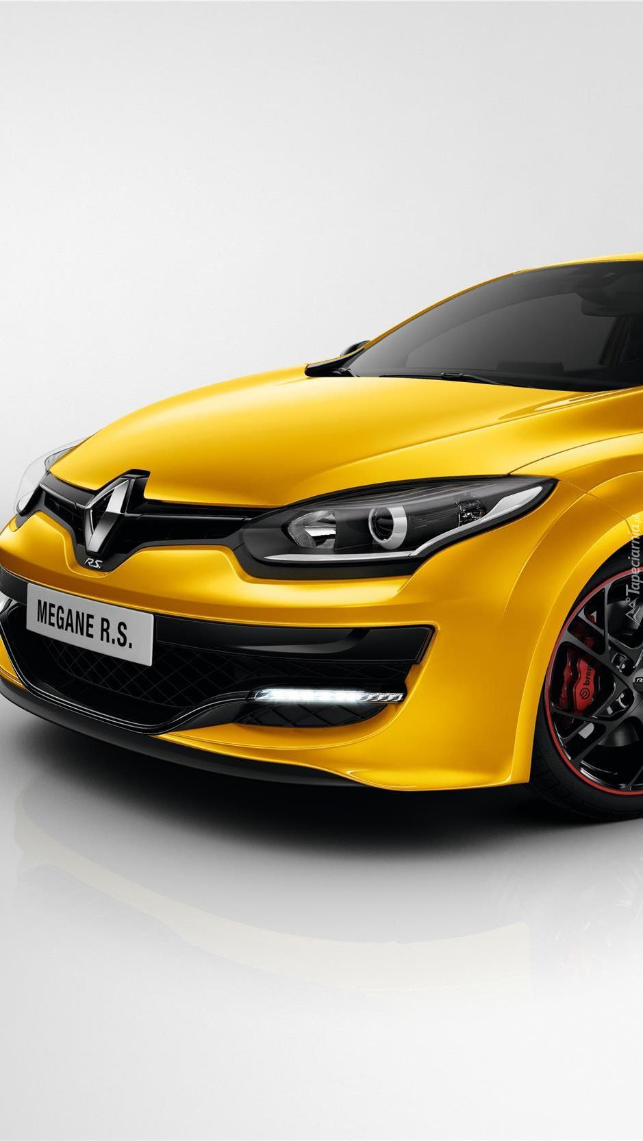 Żółty  Renault Megane R.S. Hatchback III Coupe