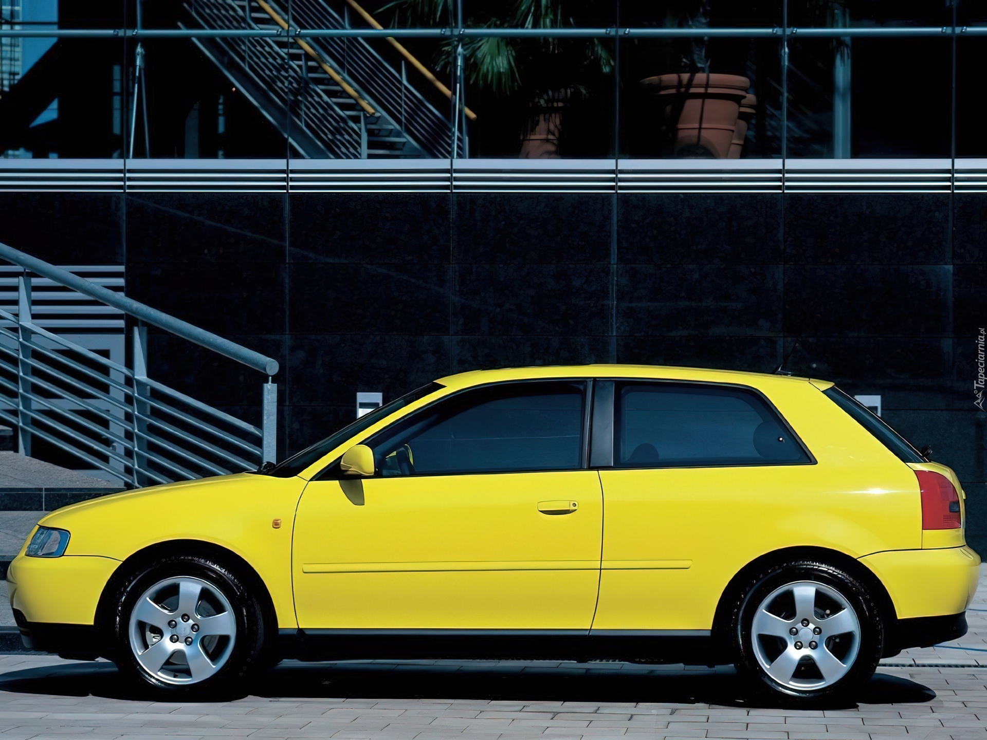 Żółte, Audi A3, Lewy Profil