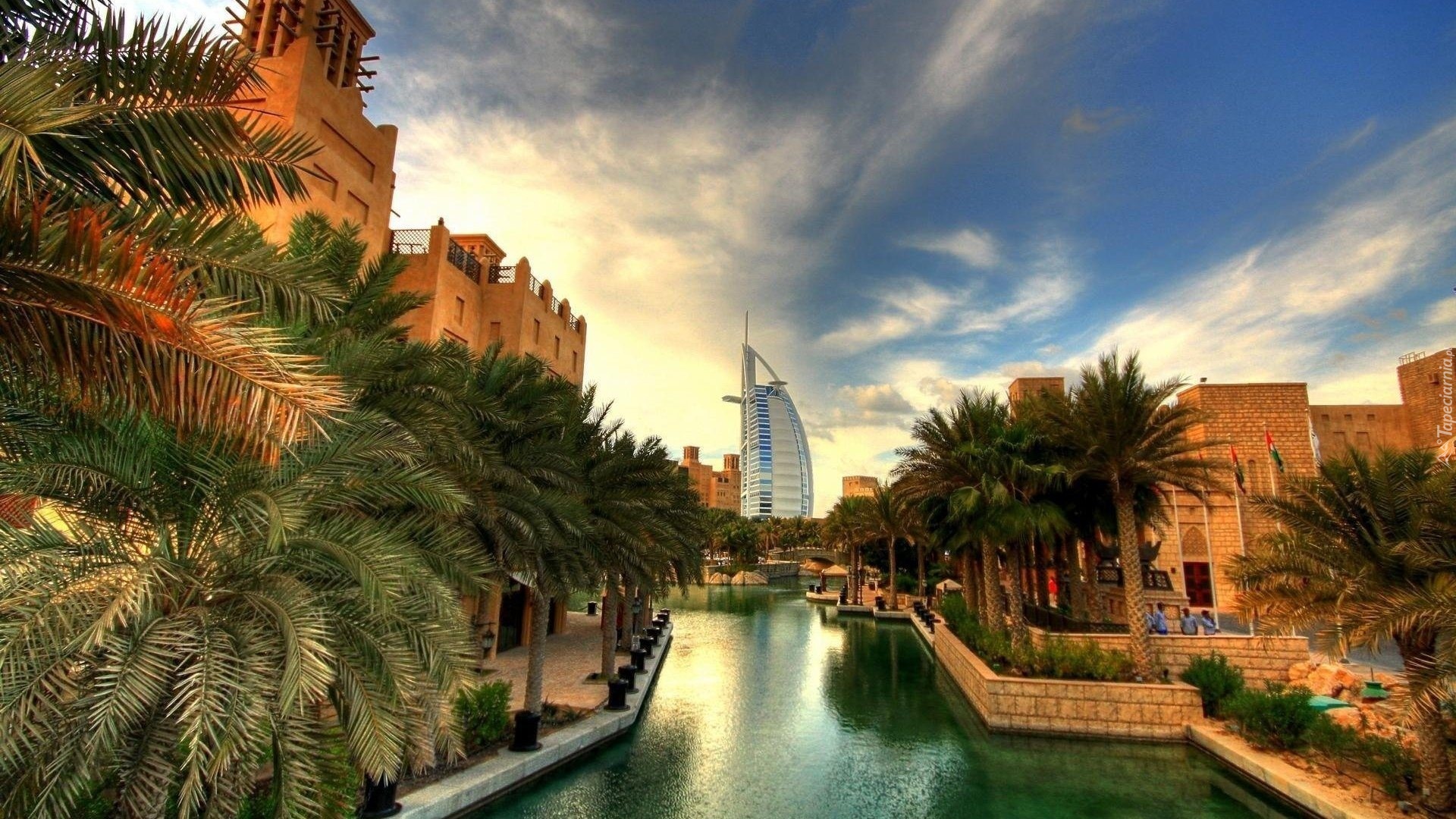 Zjednoczone Emiraty Arabskie, Burj Al Arab, Hotel, Dubaj, Palmy