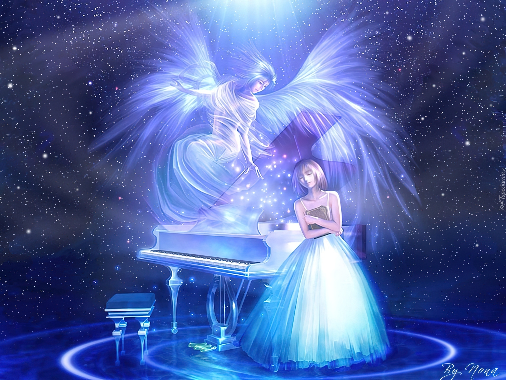 Музыка это звук души. Японский художник Шу Мизогучи. Волшебный ангел. Ангел вдохновения. Ангел картинки.