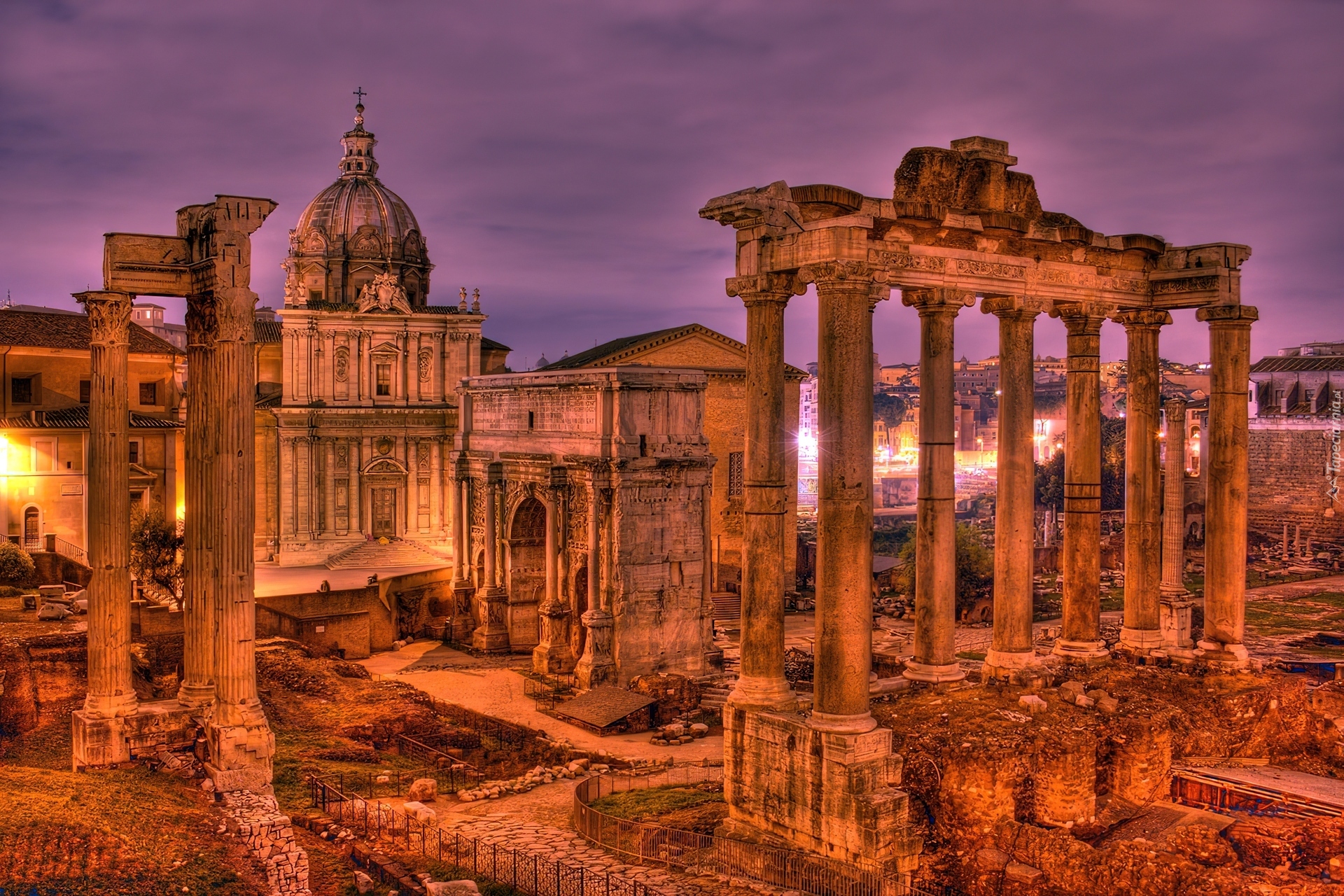 Rzym, Ruiny, Kolumny