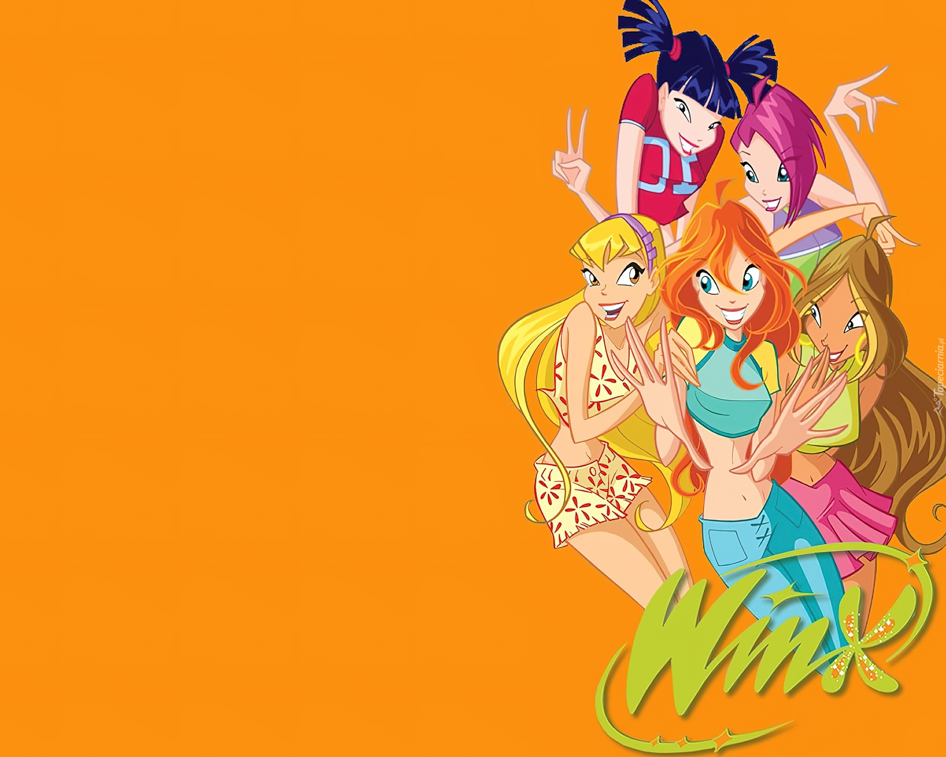 Winx, Pomarańczowe, Tło