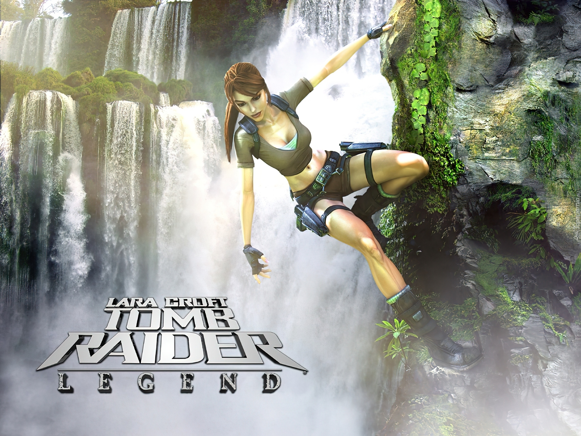 Lara Croft, Tomb Raider Legend, Wodospad