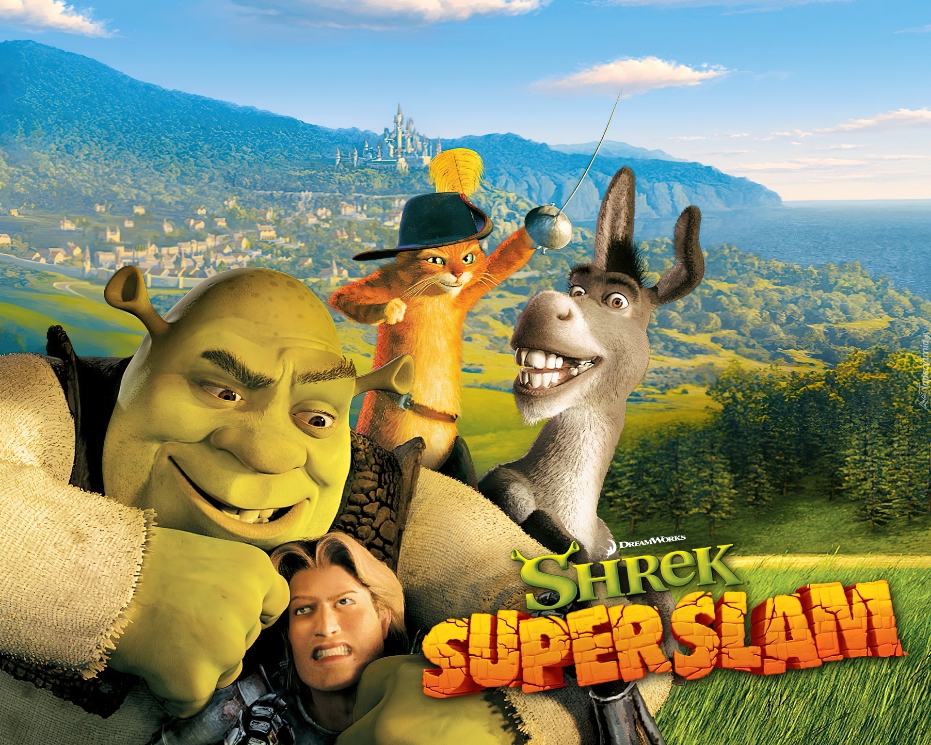 Shrek, Kot, Osioł