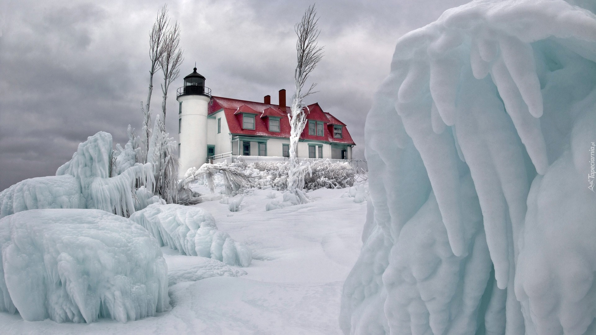 Stany Zjednoczone, Stan Michigan, Latarnia morska Point Betsie, Muzeum Point Betsie Light, Zima