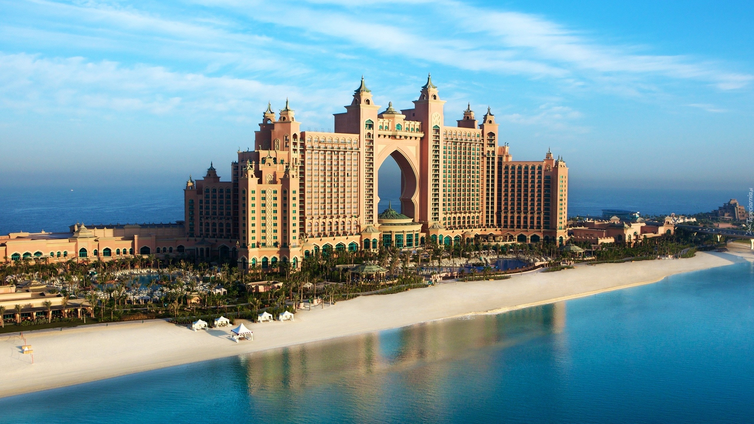 Atlantis, Palmy, Morze, Hotel Palm Jumeirah