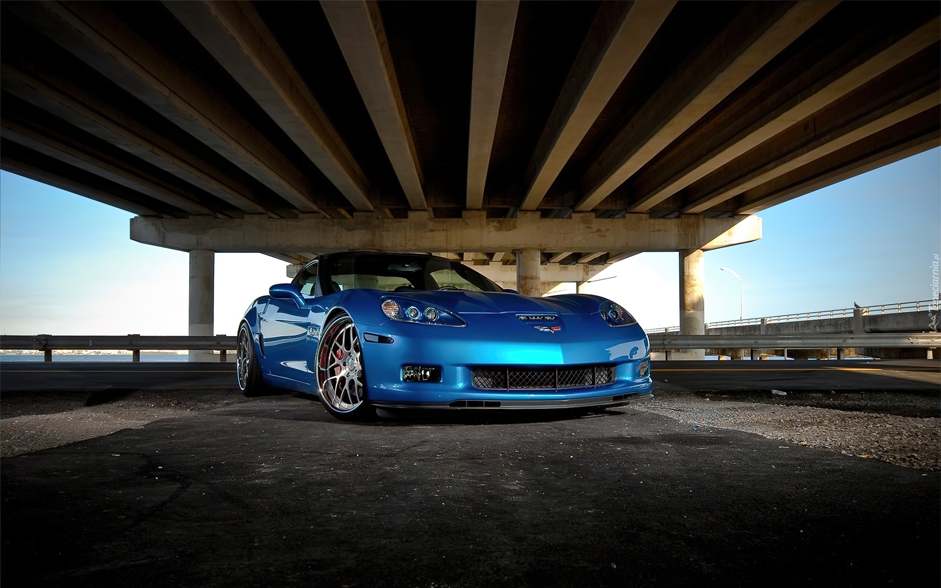 Niebieski, Chevrolet Corvette