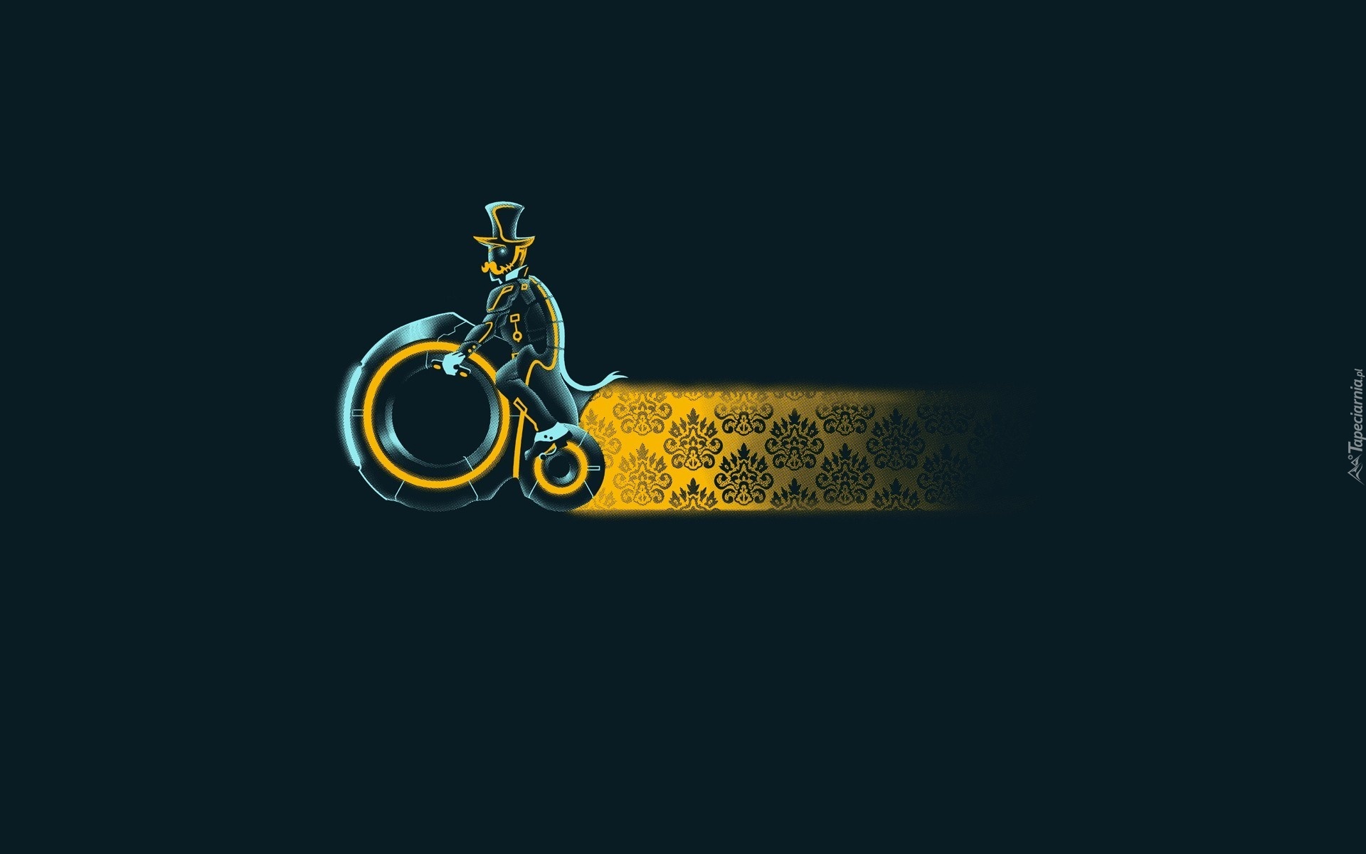 Abstrakcja, Rower, Jeździec