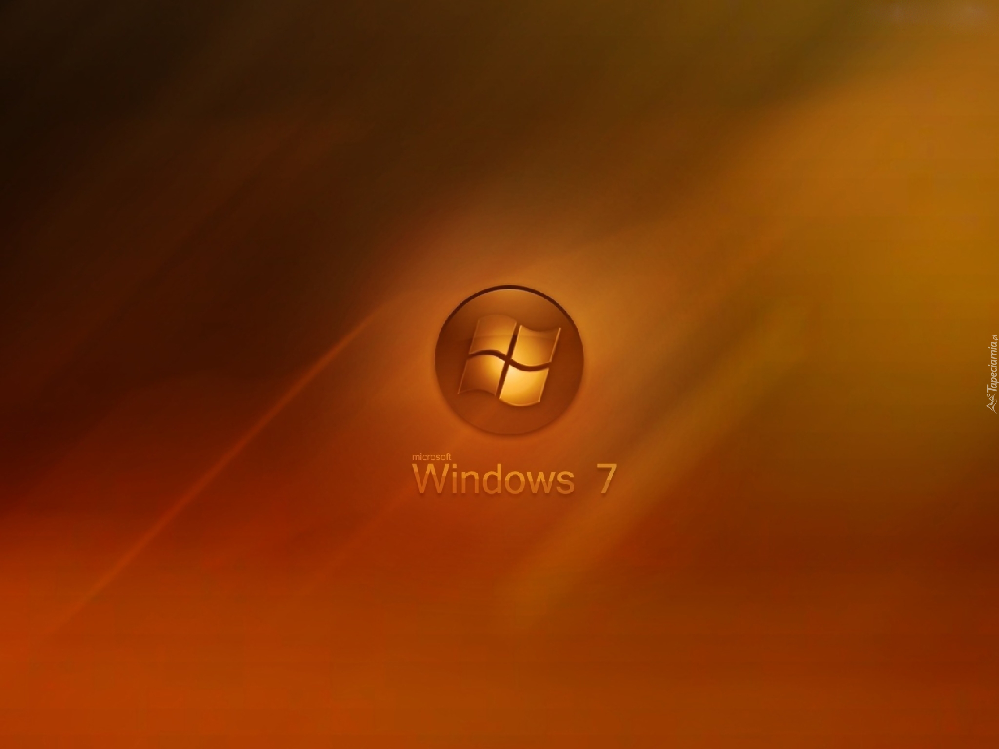 Windows 7, Logo, Pomarańcz