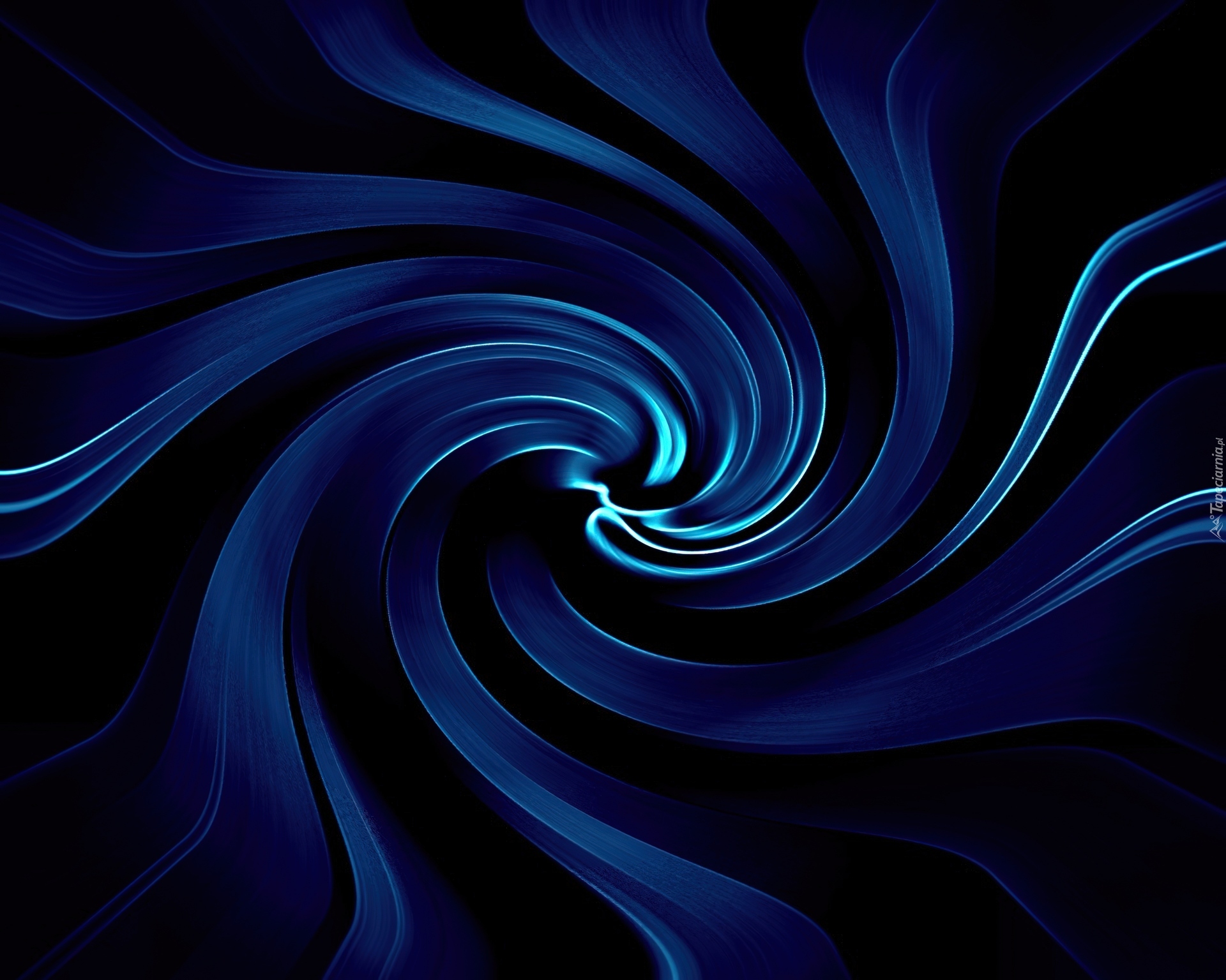 Abstrakcja, Spirala, Niebieska