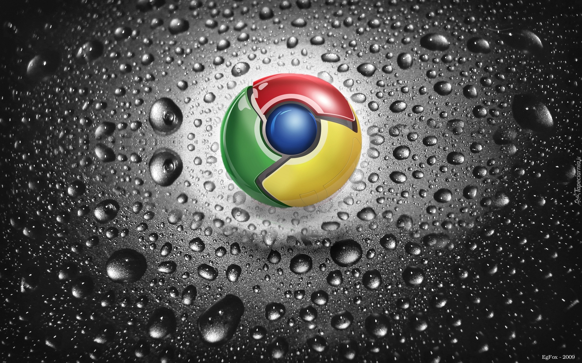 Chrome, Logo, Krople