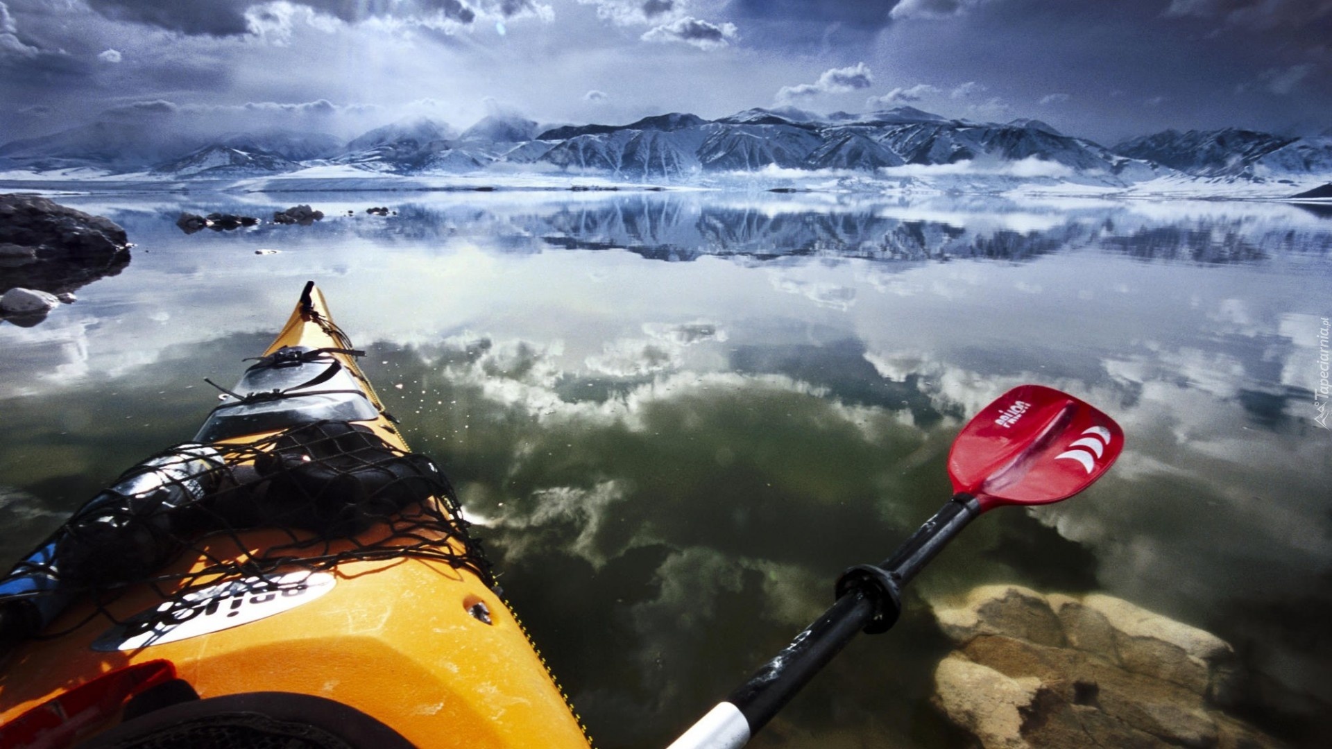 Kajak, Paddling, Mono, Lake, Kalifornia, USA