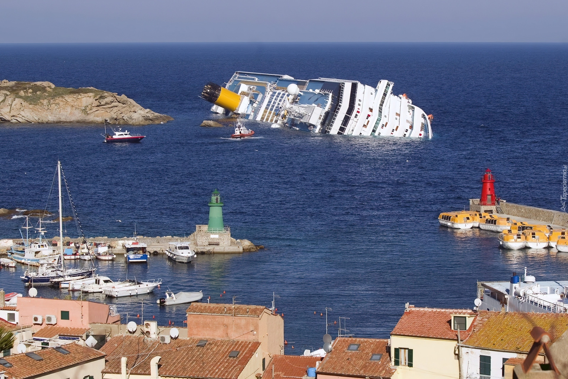 Tonący, Statek, Costa Concordia