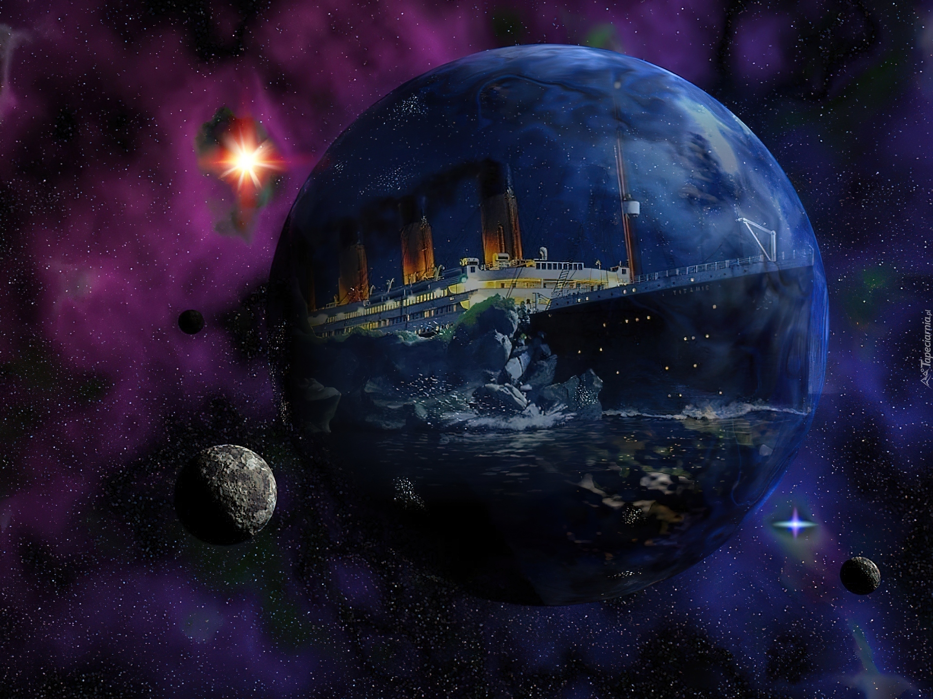 Titanic, Kosmos, Planety