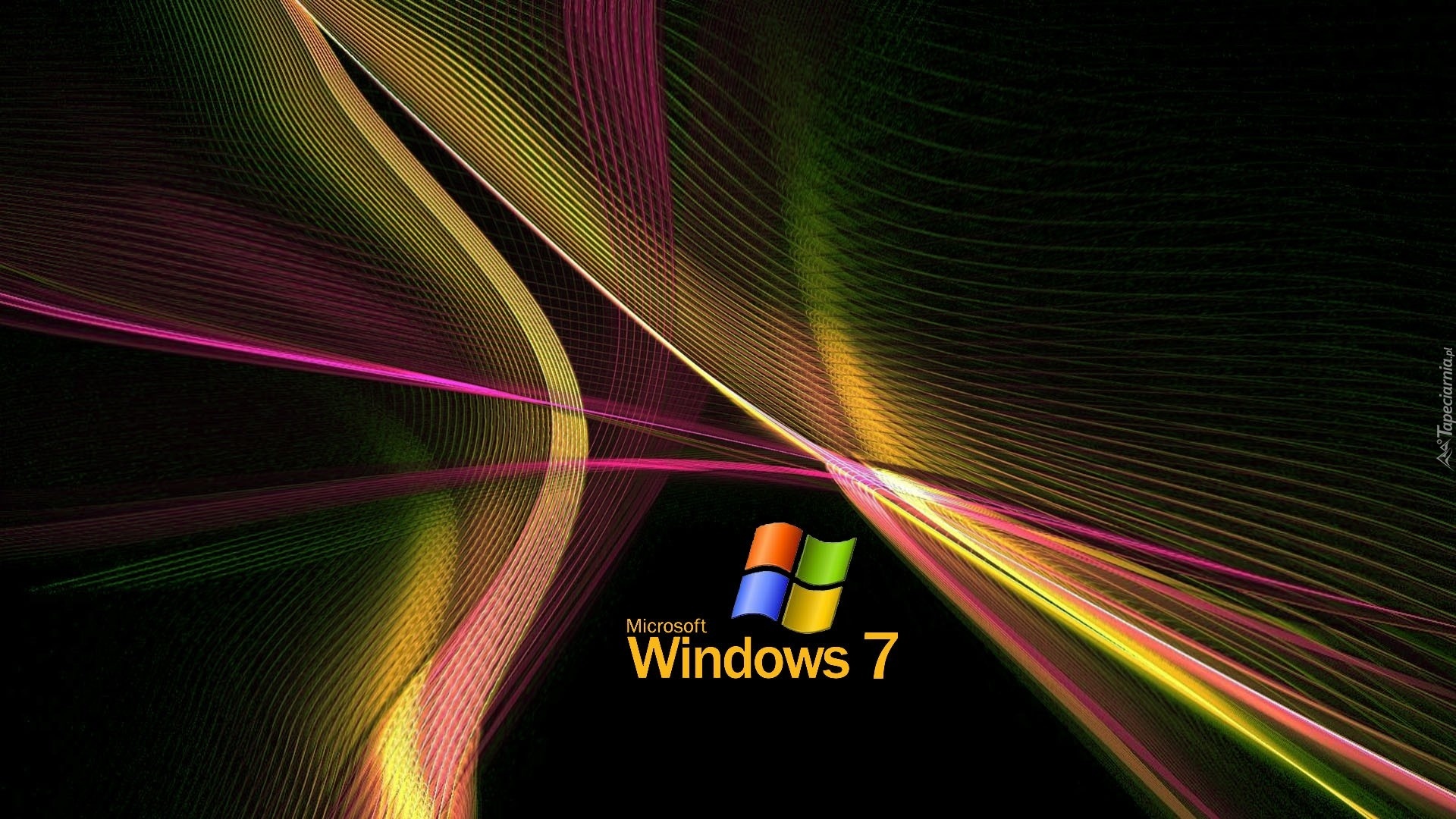 System, Operacyjny, Windows 7, Logo, Abstrakcja