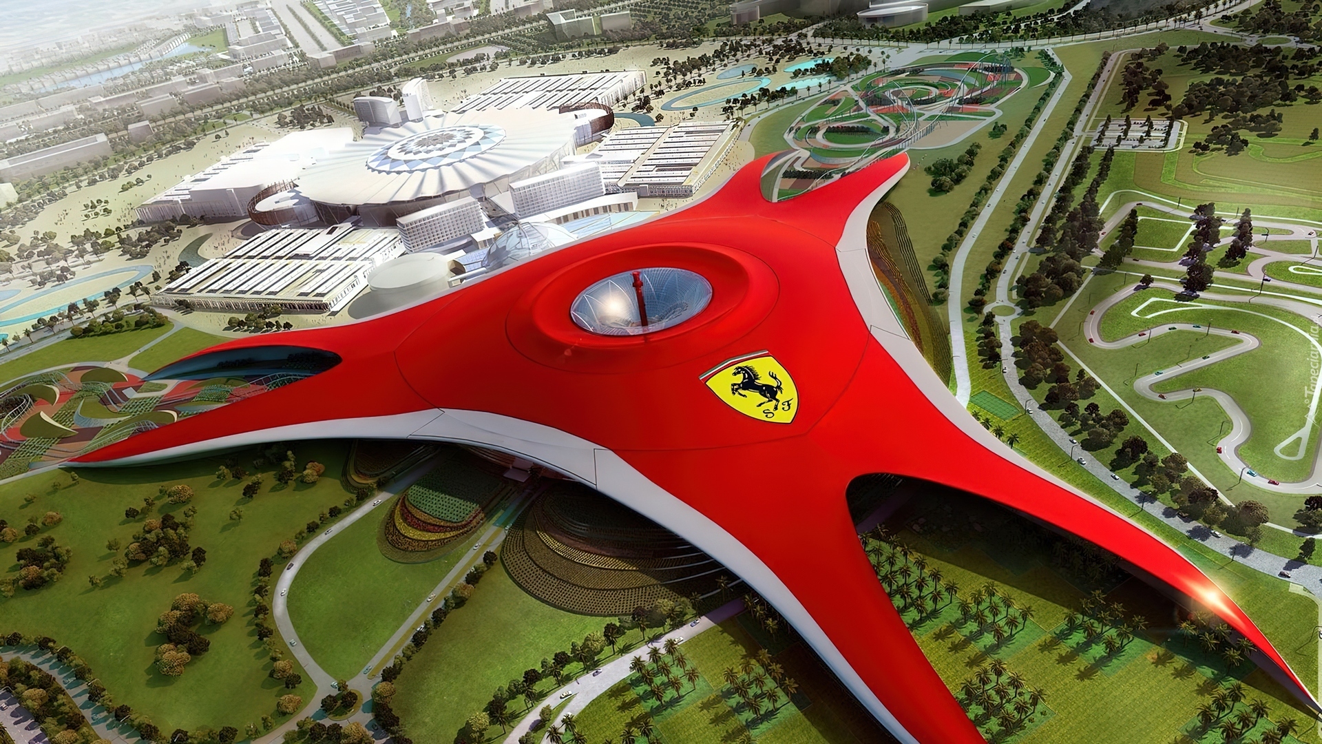 Świat, Ferrari, Park, W, Abu Zabi