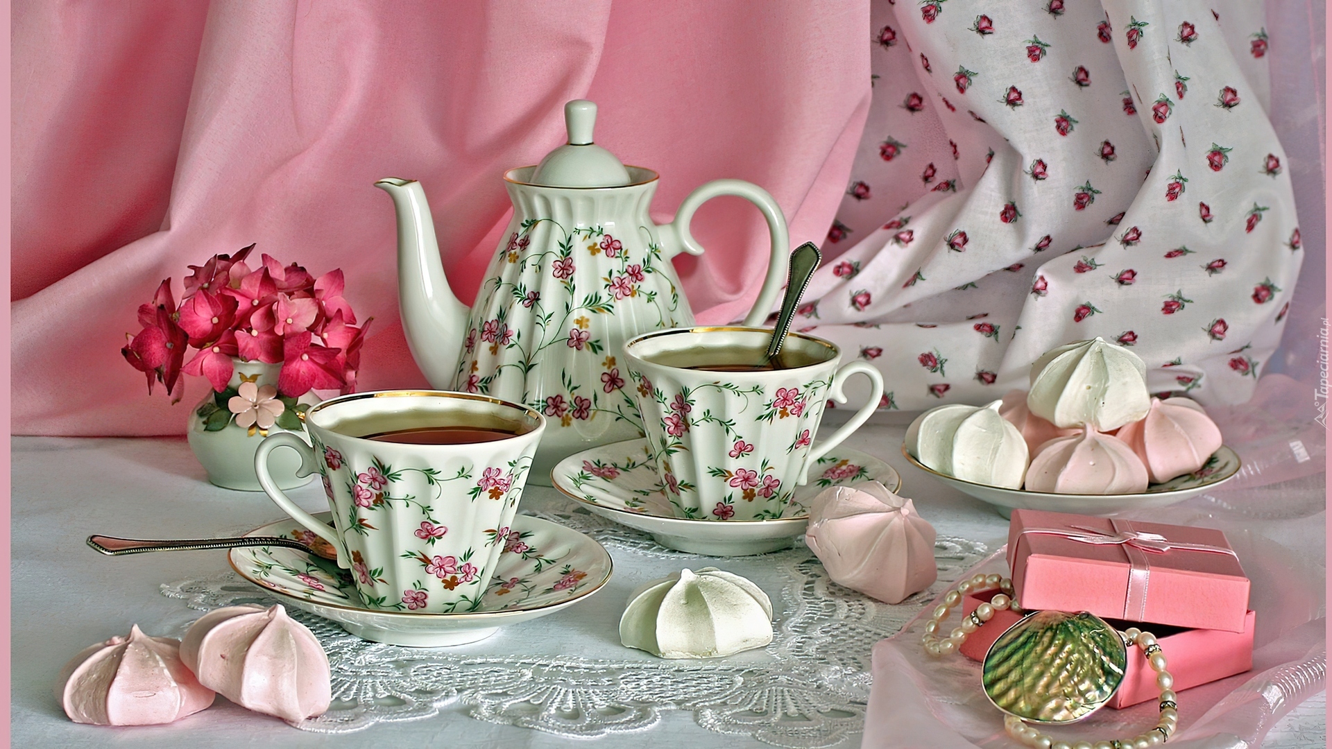 Доброе весеннее утро старинные открытки. Утреннего чаепития с пожеланиями. Открытки с чаепитием. Весеннее чаепитие. Летнее чаепитие.