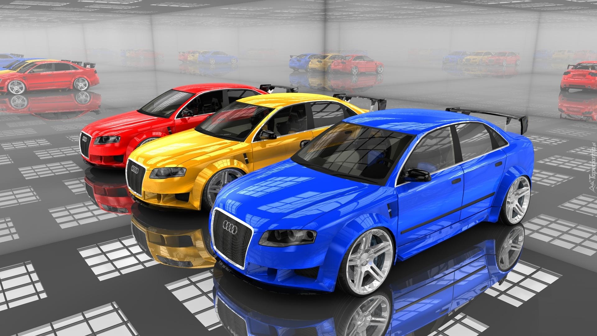 Audi A4, Tuning, Odbicia, Lustrzane