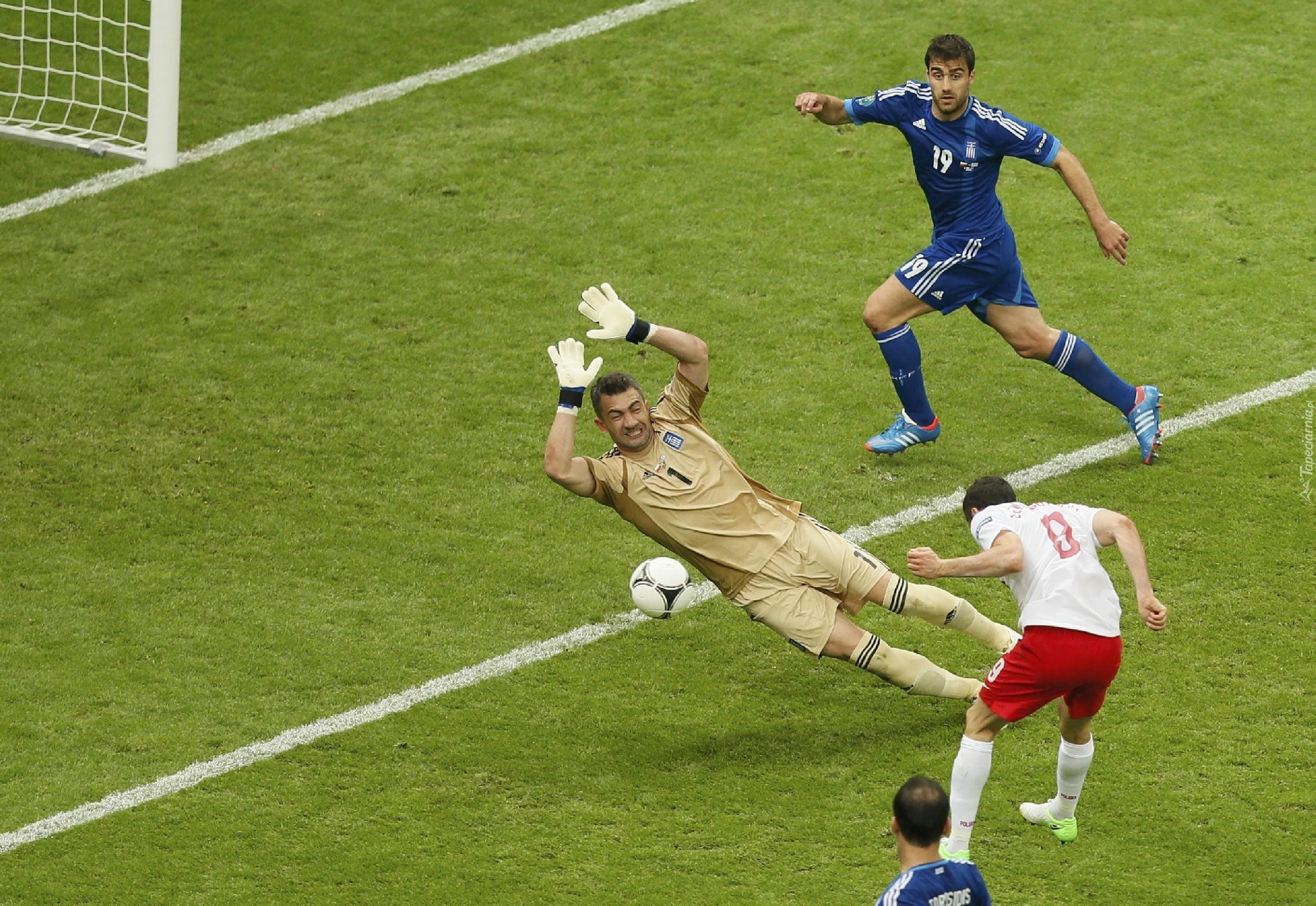 Euro 2012, Mecz, Polska, Grecja, Bramkarz, Obrona