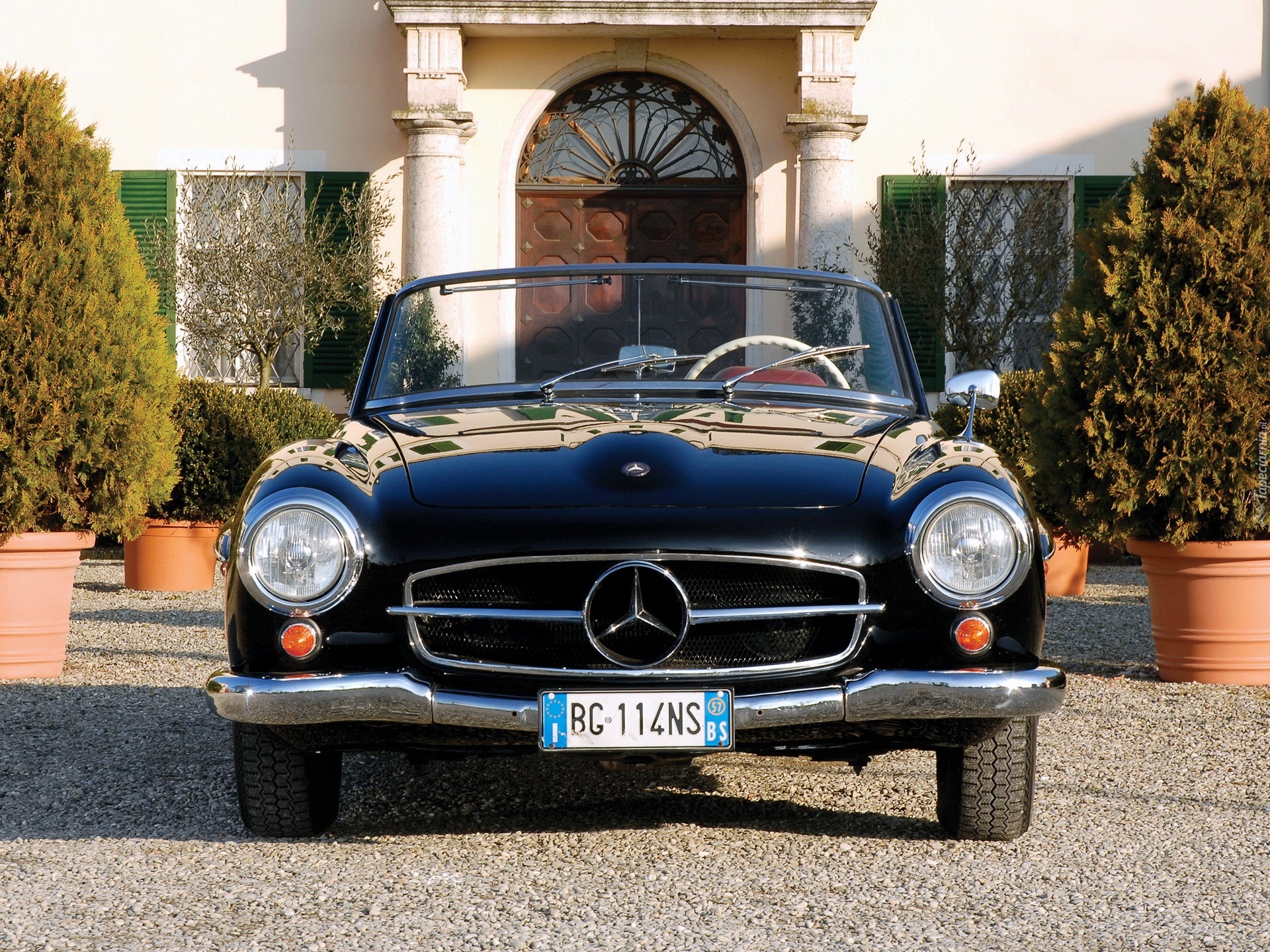 Mercedes SL 190, Budynek, Ozdobne, Drzewka