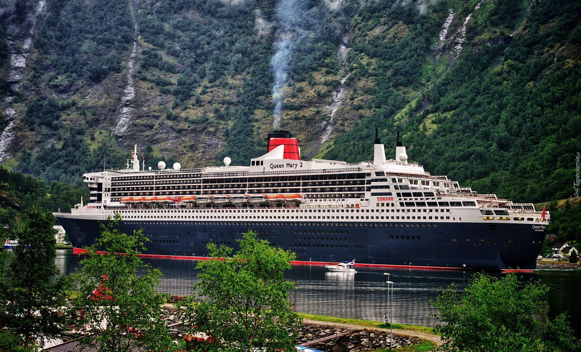 Queen Mary 2, Zbocze, Góry