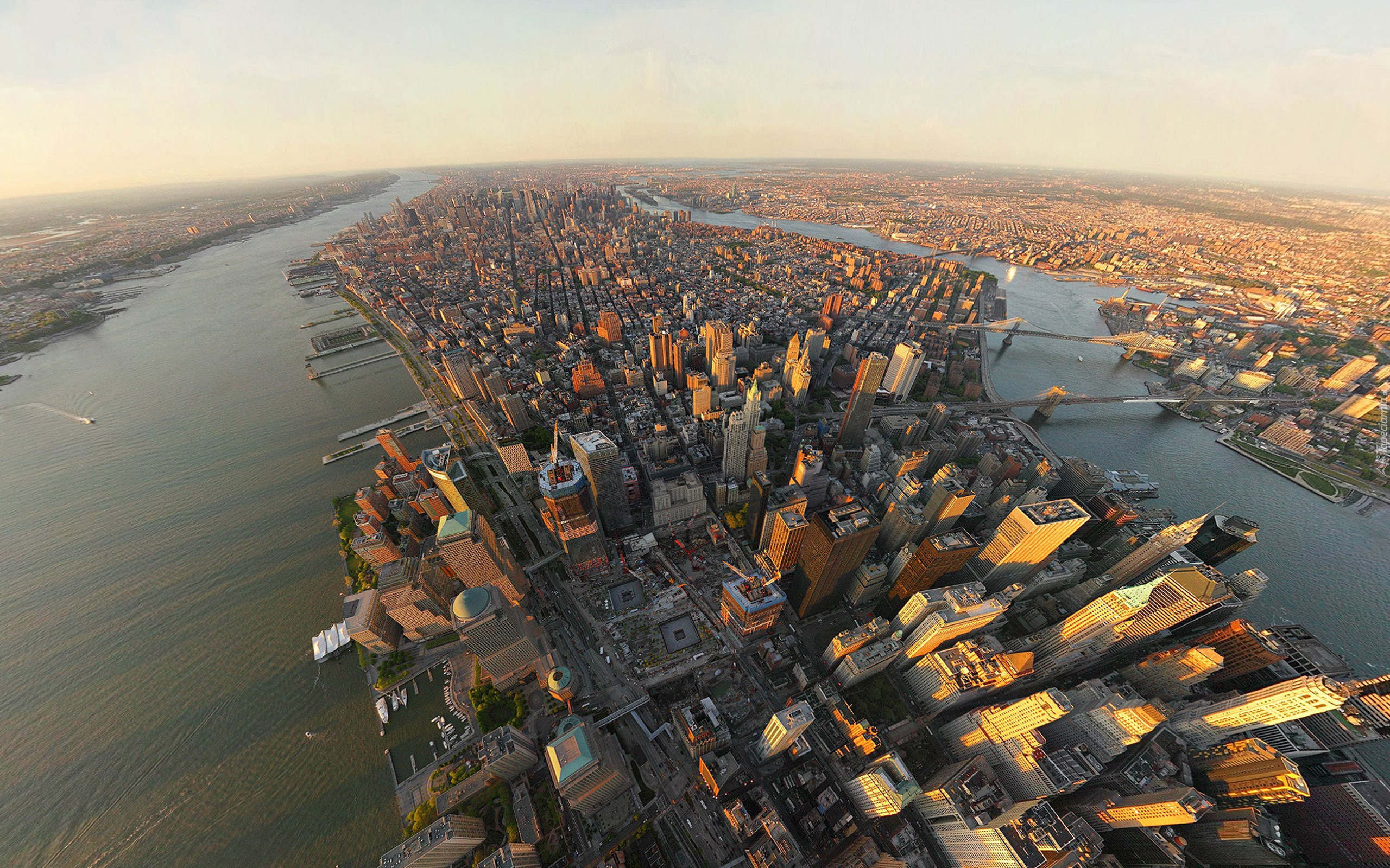 Nowy Jork, Panorama, Miasta,  Z lotu ptaka