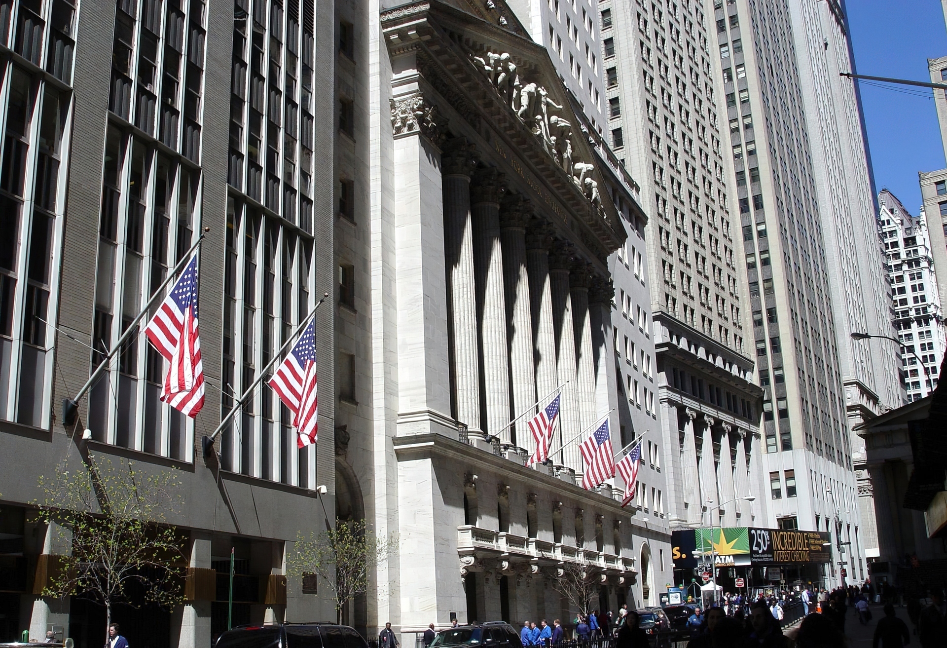 Wall Street, Budynek, Nowy Jork, Dzielnica, Manhattan