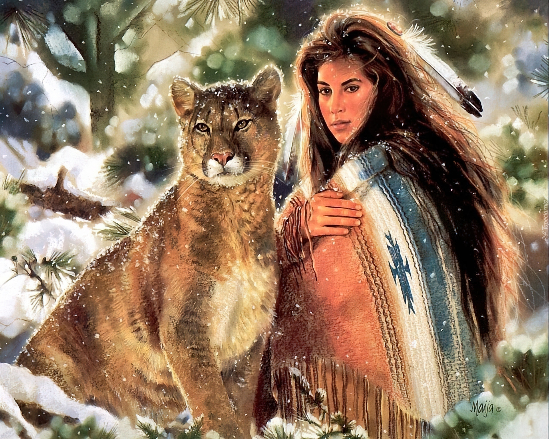 Indianka, Puma, Art