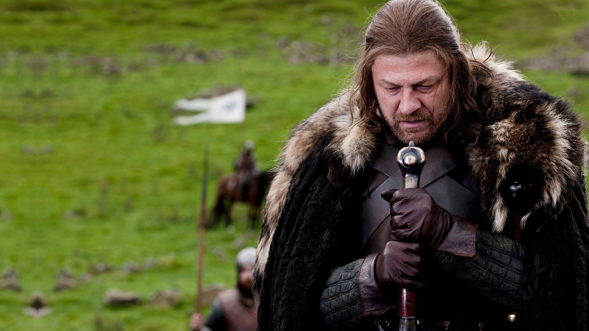 Gra o tron, Game of Thrones, Miecz, Skupienie, Eddard Stark - Sean Bean