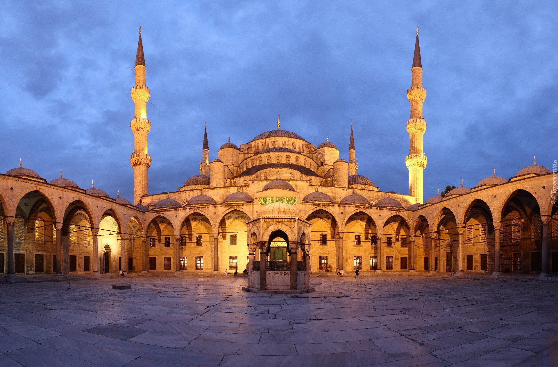Turcja, Istambuł, Błękitny, Meczet, Dziedziniec