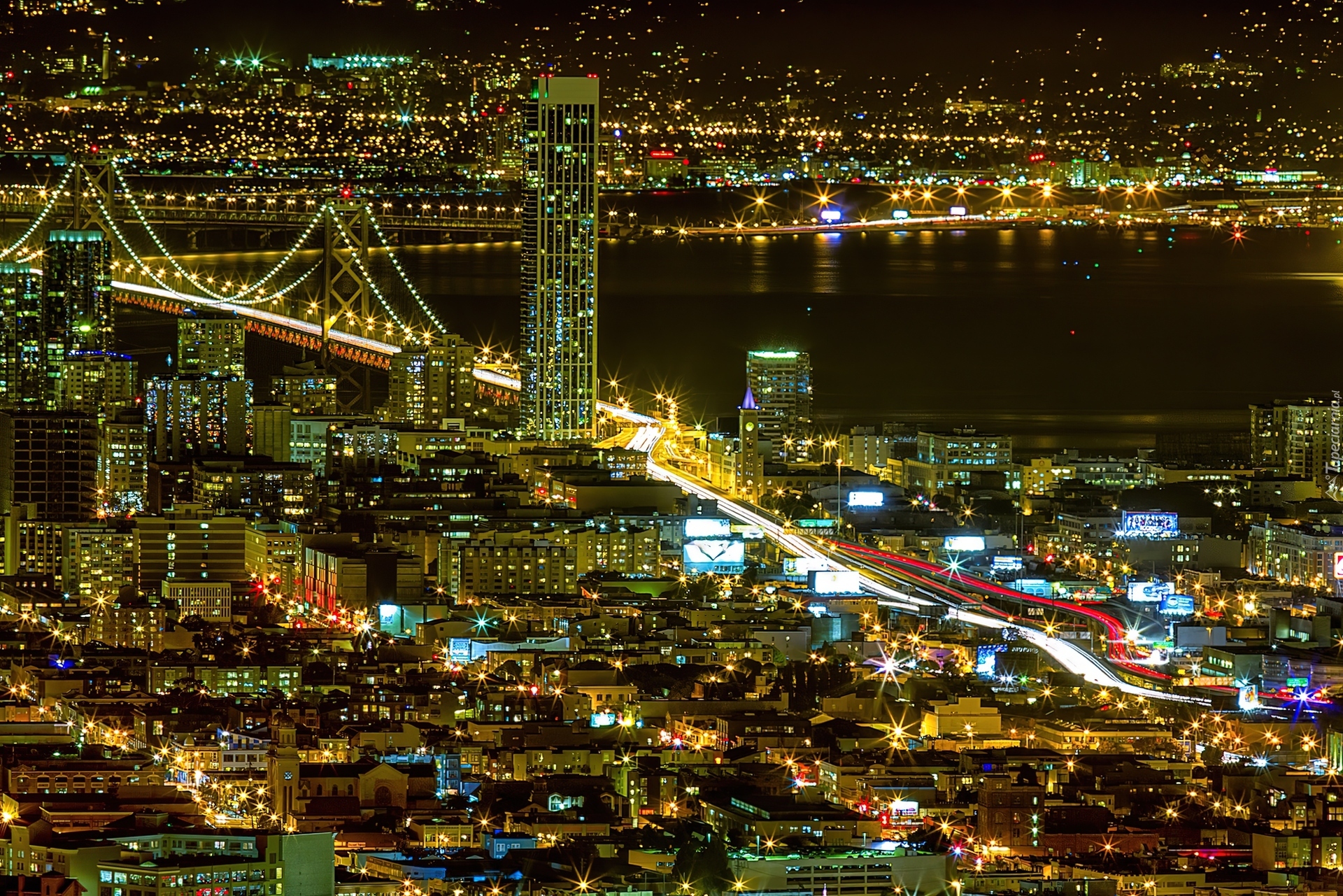 San Francisco, Panorama, Nocą