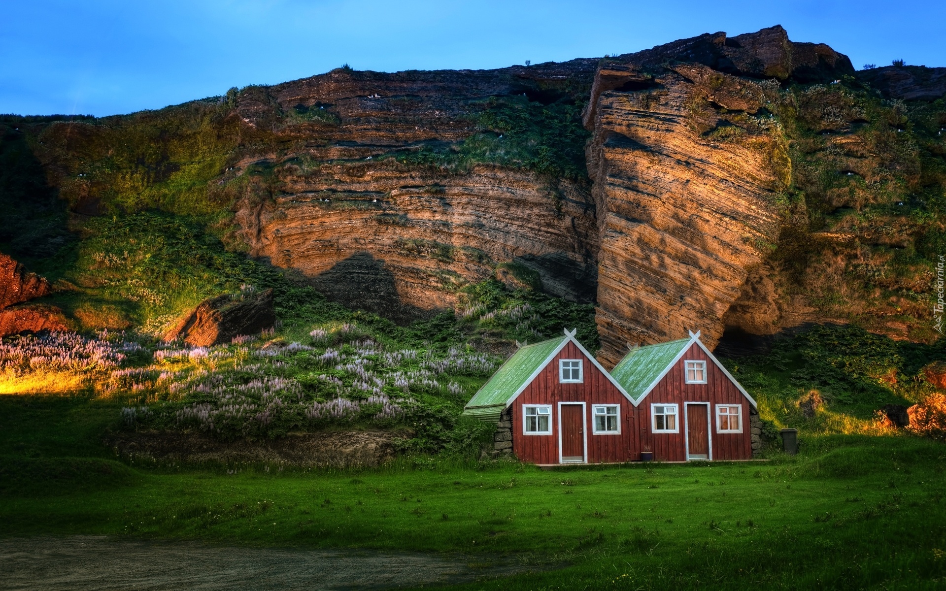 Góry, Domki, Islandia