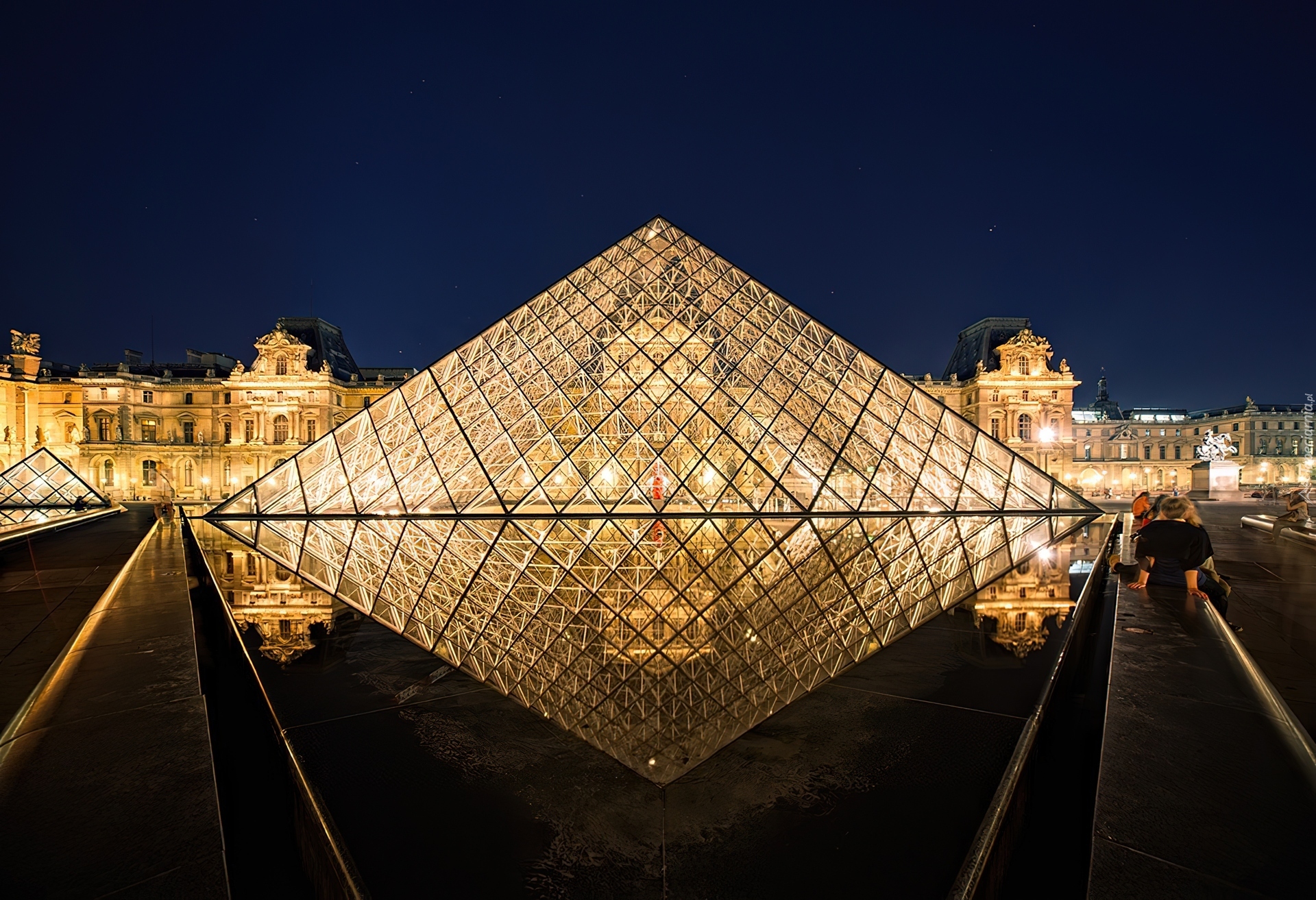 Francja, Paryż, Pałac, Muzeum Luwr, Piramida
