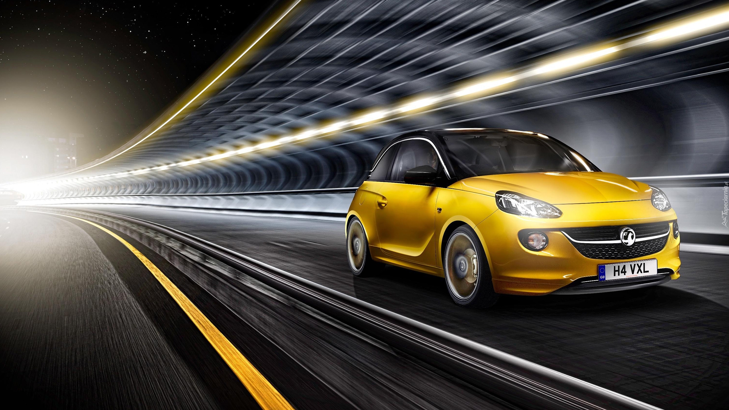 Vauxhall Adam, Żółty, Tunel